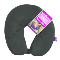 VIAGGI Microbead Travel Neck Pillow with fleece - Gray 